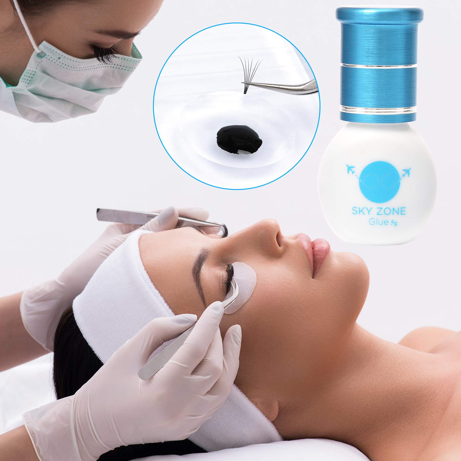 Клей FADLASH Sky Zone для нарощування вій 5 мл Екстра Сильний 1-2 секунди Час висихання Тримання до 6-7 тижнів Професійний Чорний, фото №5