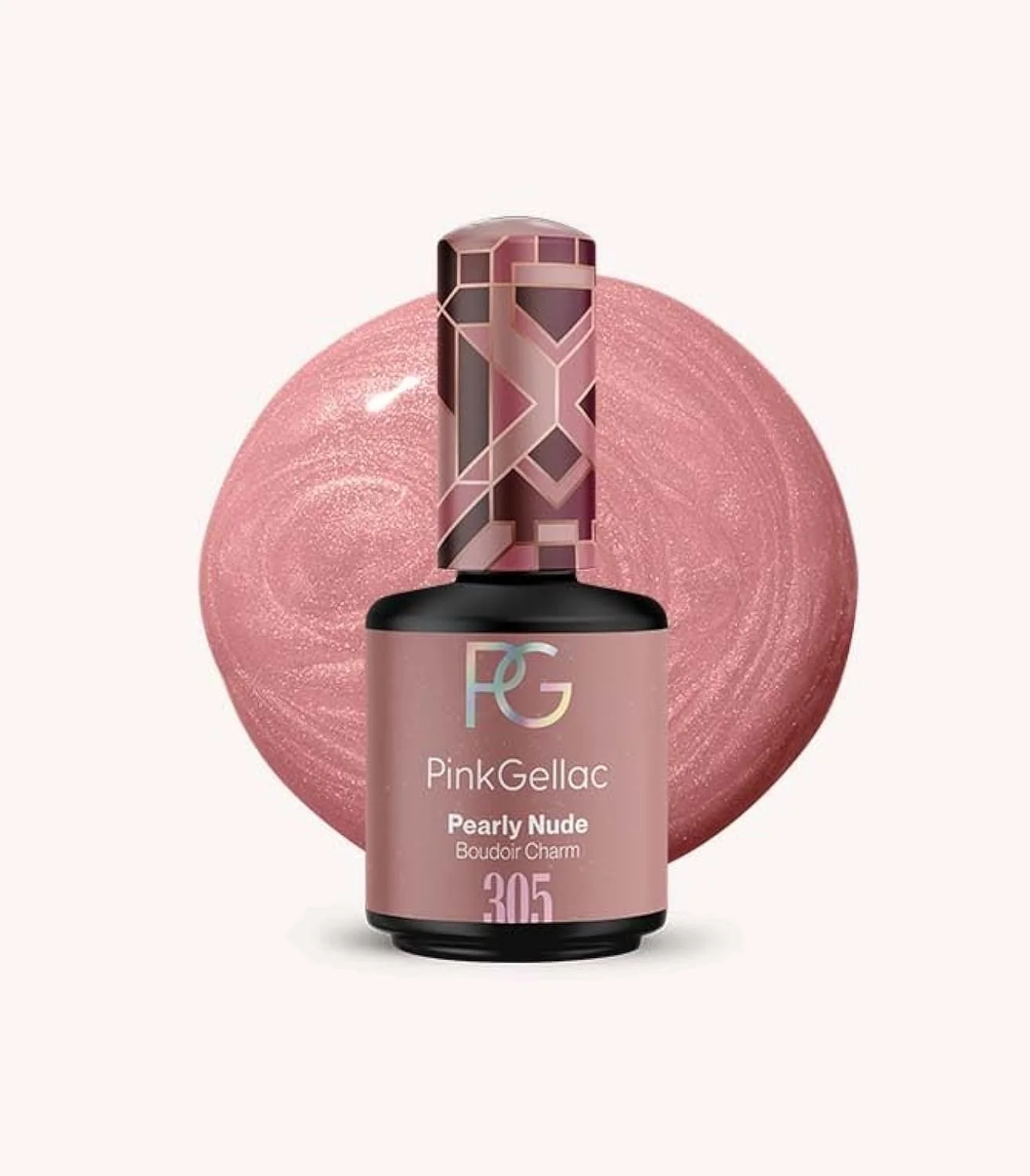 Гель-лак Pink Gellac 305 Pearly Nude, 15 мл, розовый, фото №1