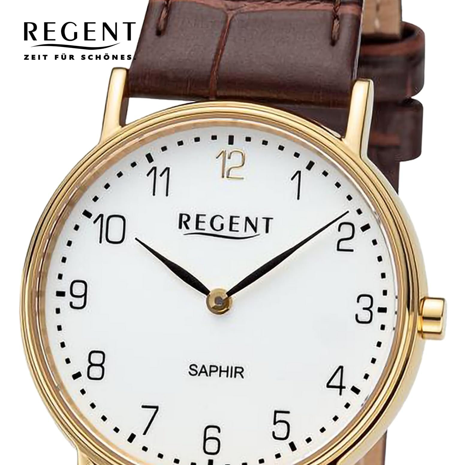 Женские часы REGENT Сапфировое стекло 12100787, Золотой белый, Ремешок., фото №2 Женские часы REGENT Сапфировое стекло 12100787, Золотой белый, Ремешок., фото №2