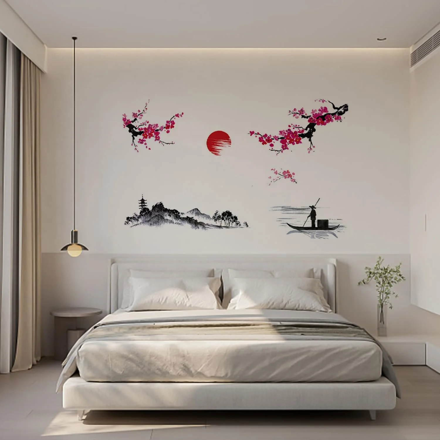 Набори наклейок на стіну Retro Style & Lotus Flower Водонепроникні Різноколірні, фото №5