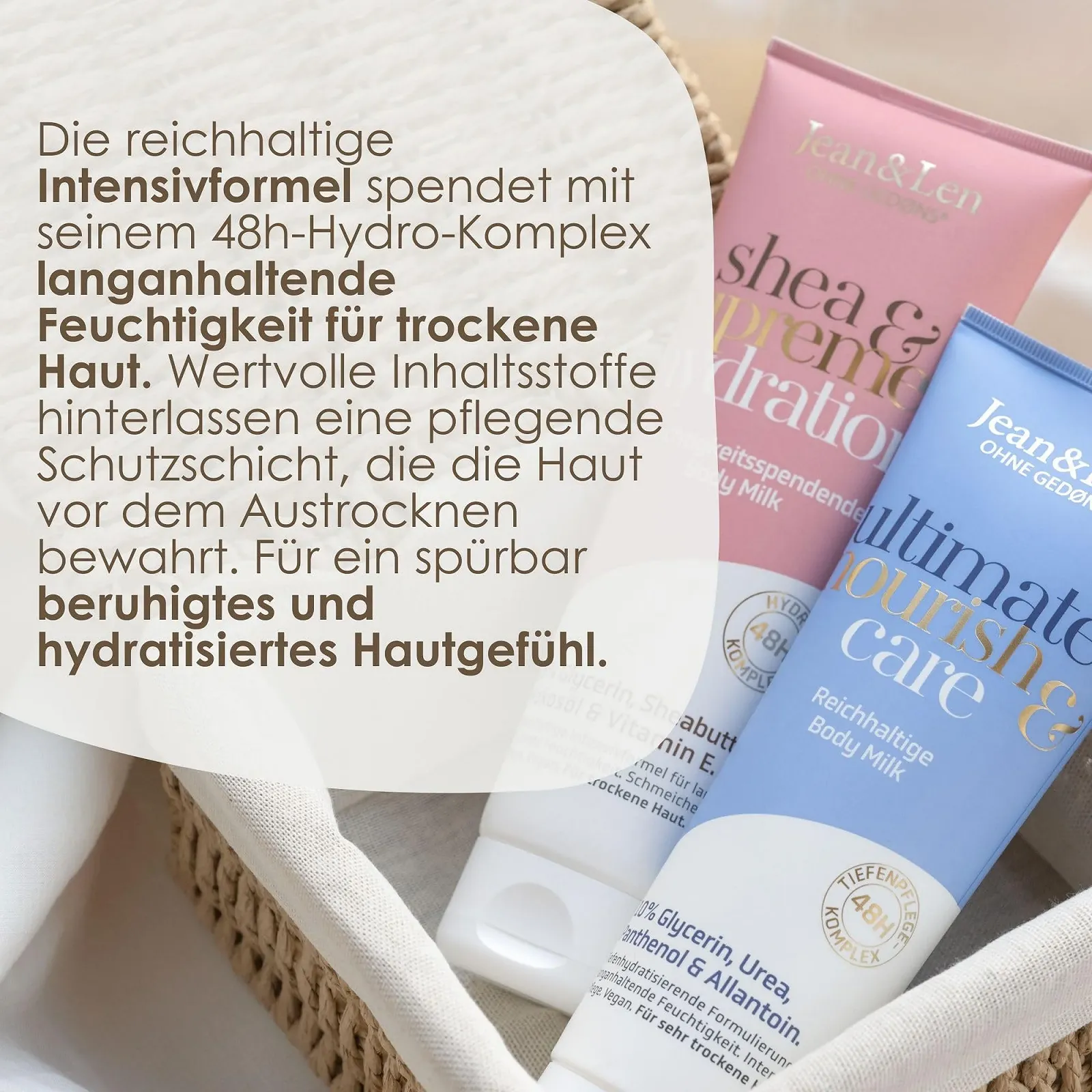 Молочко для тіла Jean & Len Coconut & Vanilla для сухої шкіри, зволожує шкіру протягом 24 годин, 250 мл, фото №3