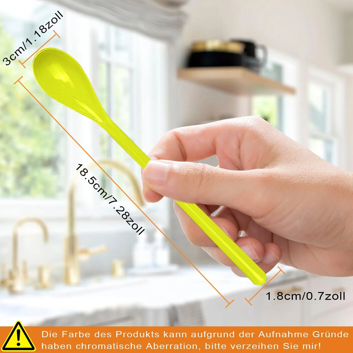 Набір пластикових ложок 6 шт. Різнокольорові, фото №3