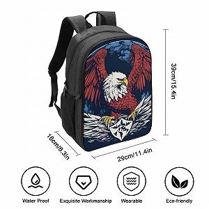 Шкільний рюкзак DPEOANEBN Eagle для хлопчиків і дівчаток, підлітків, водонепроникний, для жінок і чоловіків, шкільна сумка, рюкзак для ноутбука 40x28x16 см synthetic.ua - Фото 1