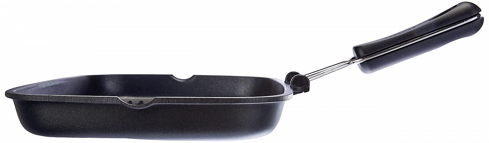 Сковорода-гриль Lagostina Easy Grill Прямокутна, литий алюміній, 24 x 32 см, покриття Meteorite-Resistium, складна ручка з бакеліту, зливний носик, фото №3