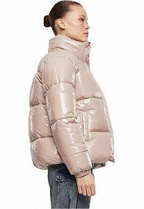 Зимняя куртка Urban Classics Ladies Recycled Short Shiny Puffer Jacket, пуховая куртка для женщин, свободный крой synthetic.ua - Фото 1