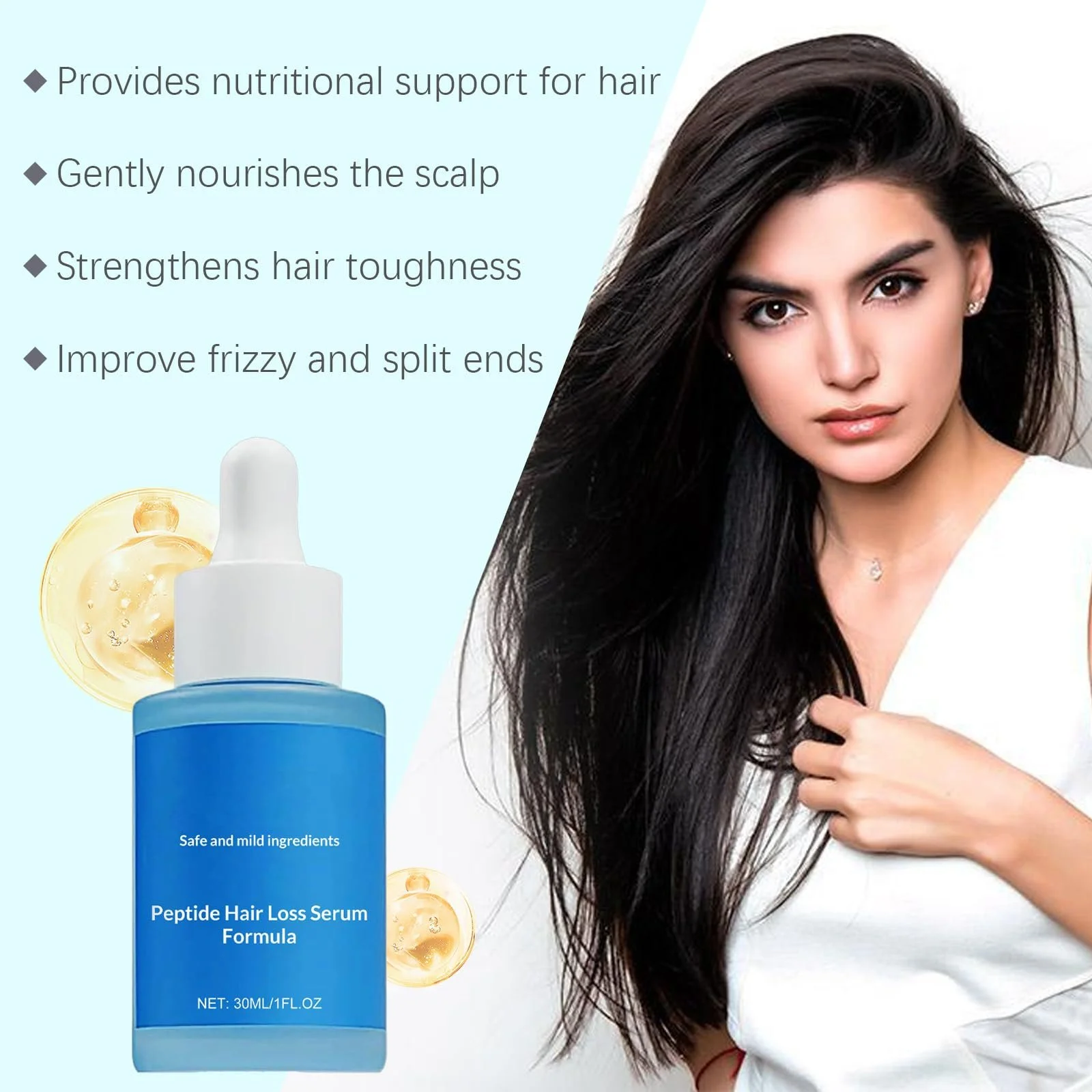 Сироватка для волосся Hair Growth, Мідний пептид - Легка олія для росту волосся, фото №5