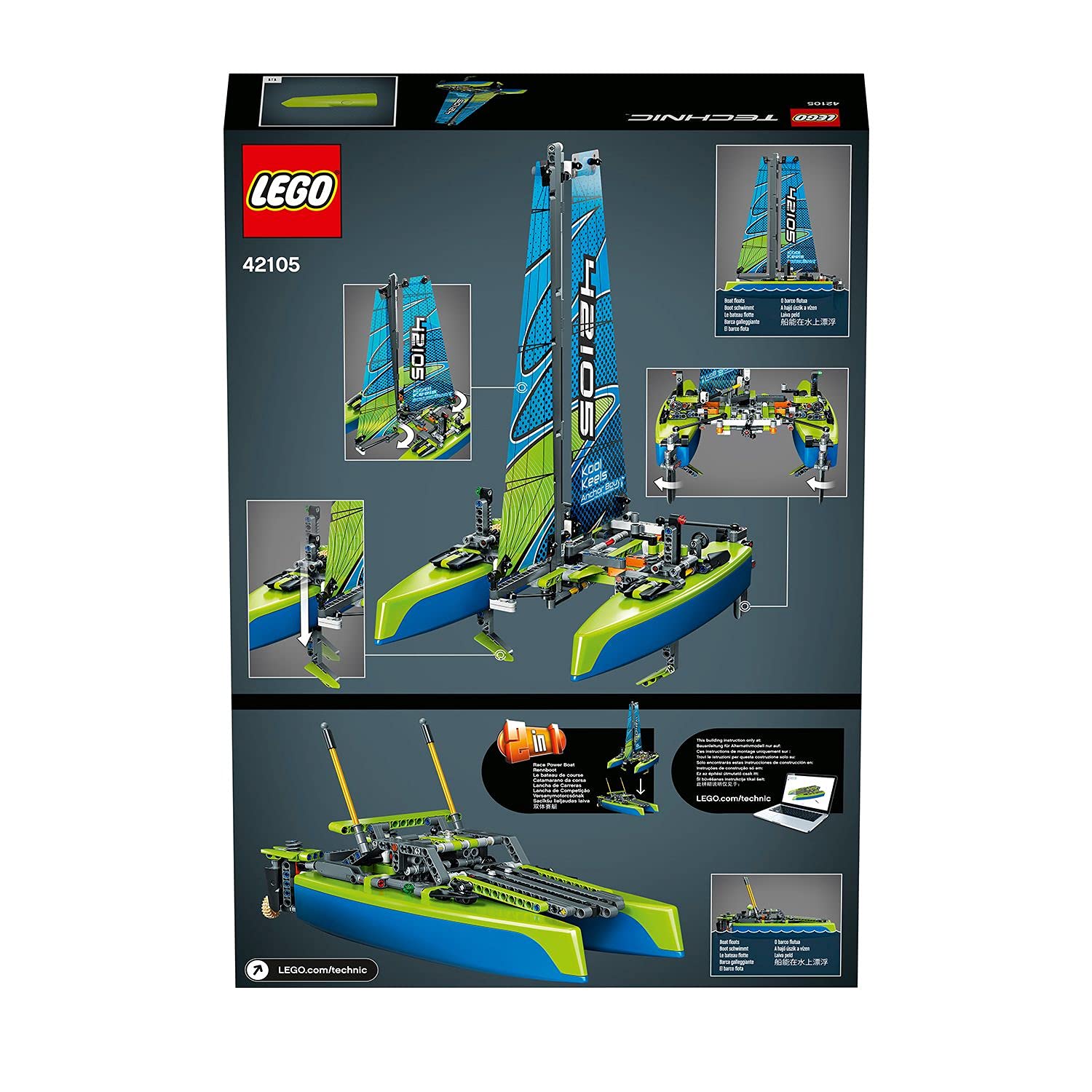 Конструктор LEGO® Technic™ 42105 Катамаран дитячий, фото №7 Конструктор LEGO® Technic™ 42105 Катамаран дитячий, фото №7