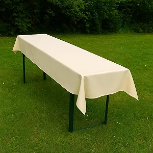 Скатертина Hans-Textil-Shop Beer Table поліестер легкий догляд не потребує прасування Cream 120 x 270 см - Фото 1