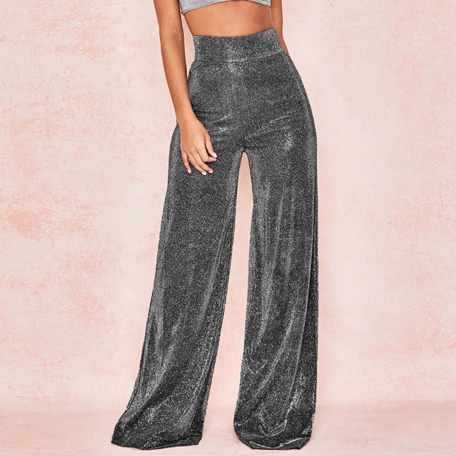 Брюки Клеш Женские Блестящие Палаццо, фото №4 Брюки Клеш Женские Блестящие Палаццо, фото №4