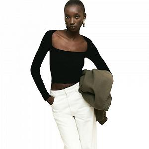 Топ H&M Square-Neck Crop Top L synthetic.ua - Фото 1