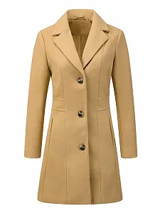 Пальто Allegra K Однобортне З Лацканами Жіноче - Фото 1