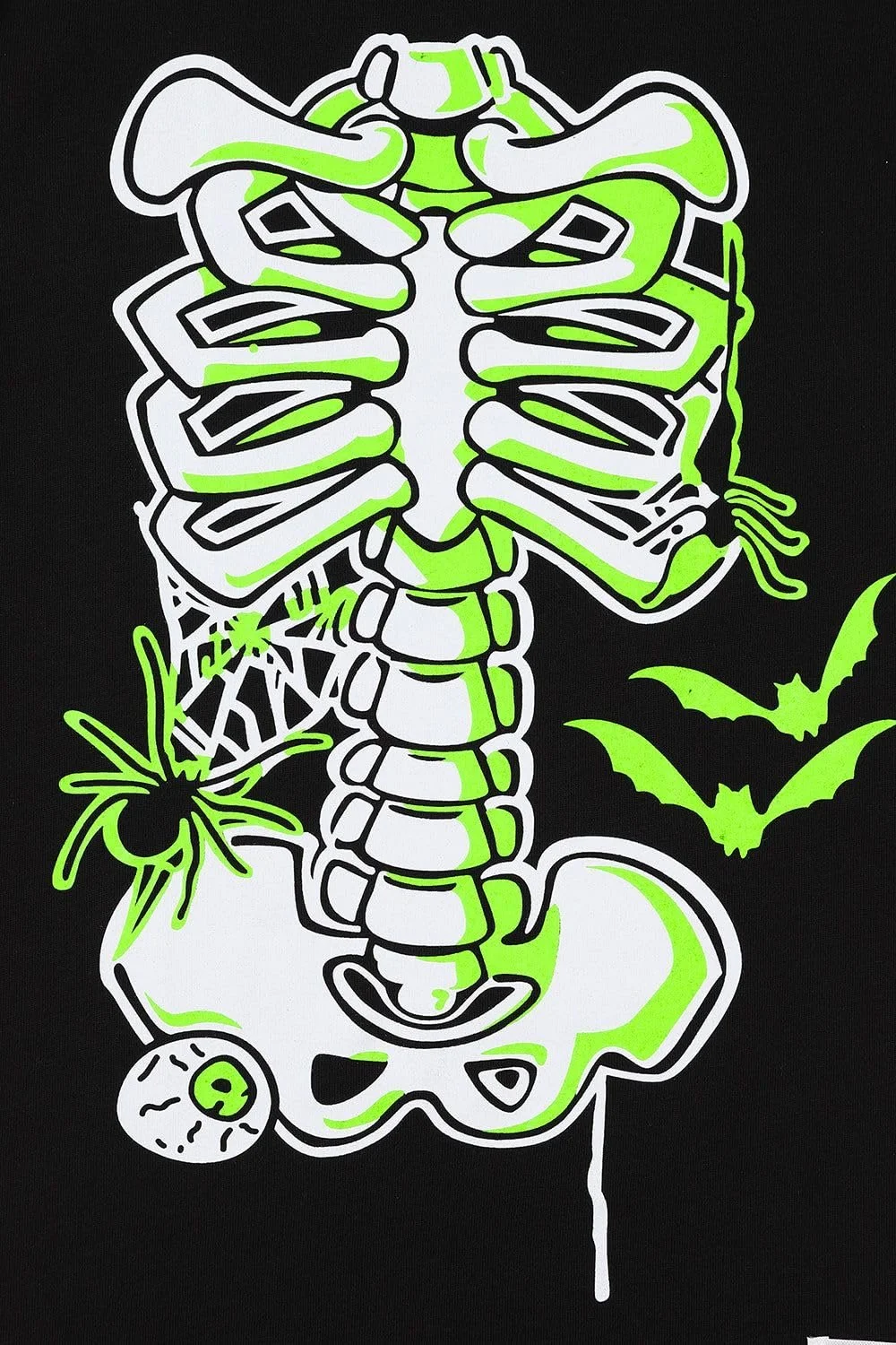Унісекс піжама з довгими рукавами Скелет, що світиться в темряві для хлопчиків та дівчаток, фото №3