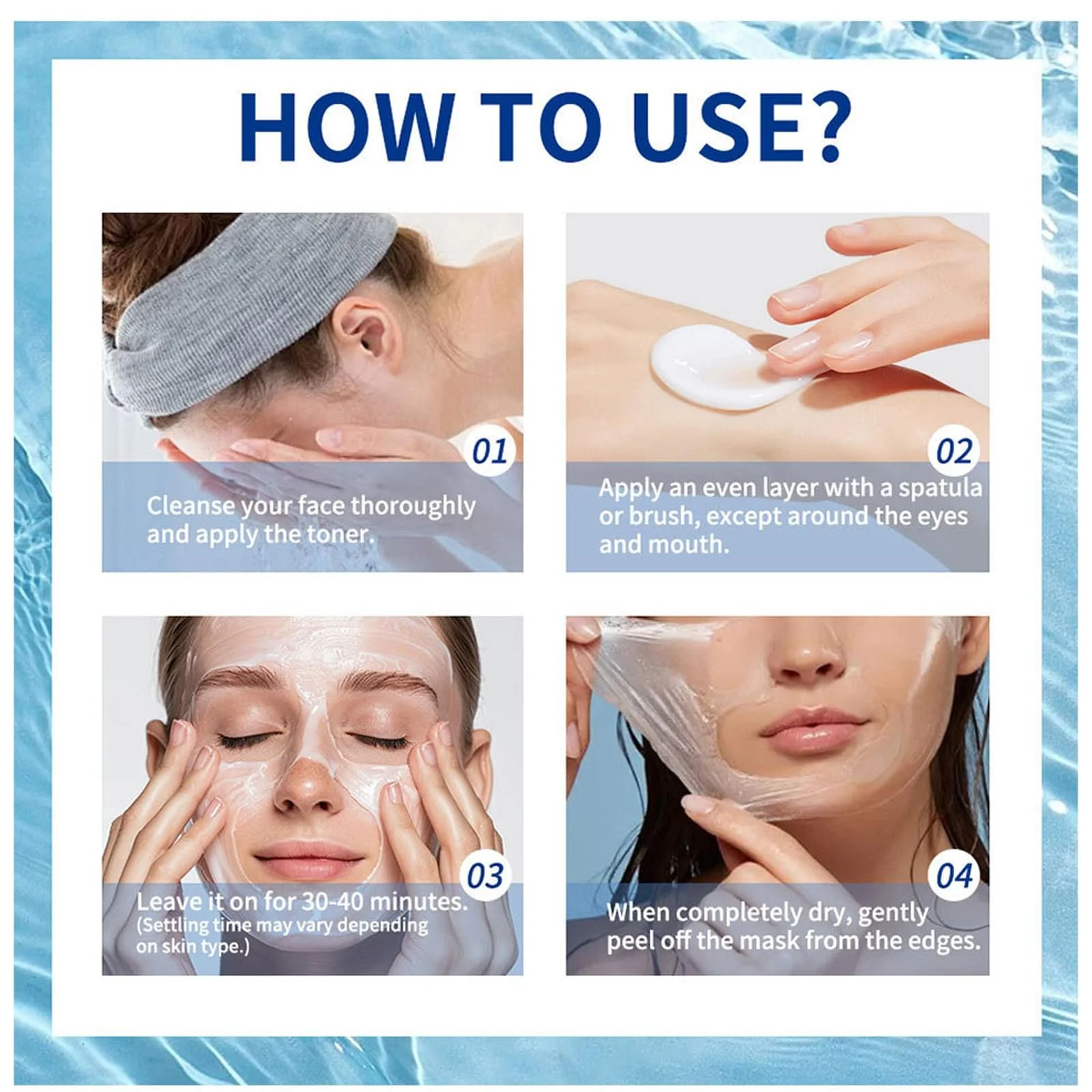 Маска для обличчя проти зморшок, гідратуюча колагенова маска нічна, фото №5