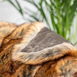 Покривало зі штучного хутра Quantum Interior by Maxland Luxury Коричнево-червоний - Фото 1