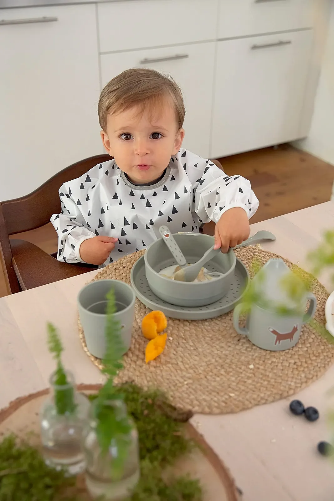 Дитяча миска LGIG Little Forest Fox без меламіну, без BPA, для миття в посудомийній машині та мікрохвильовій печі, фото №4