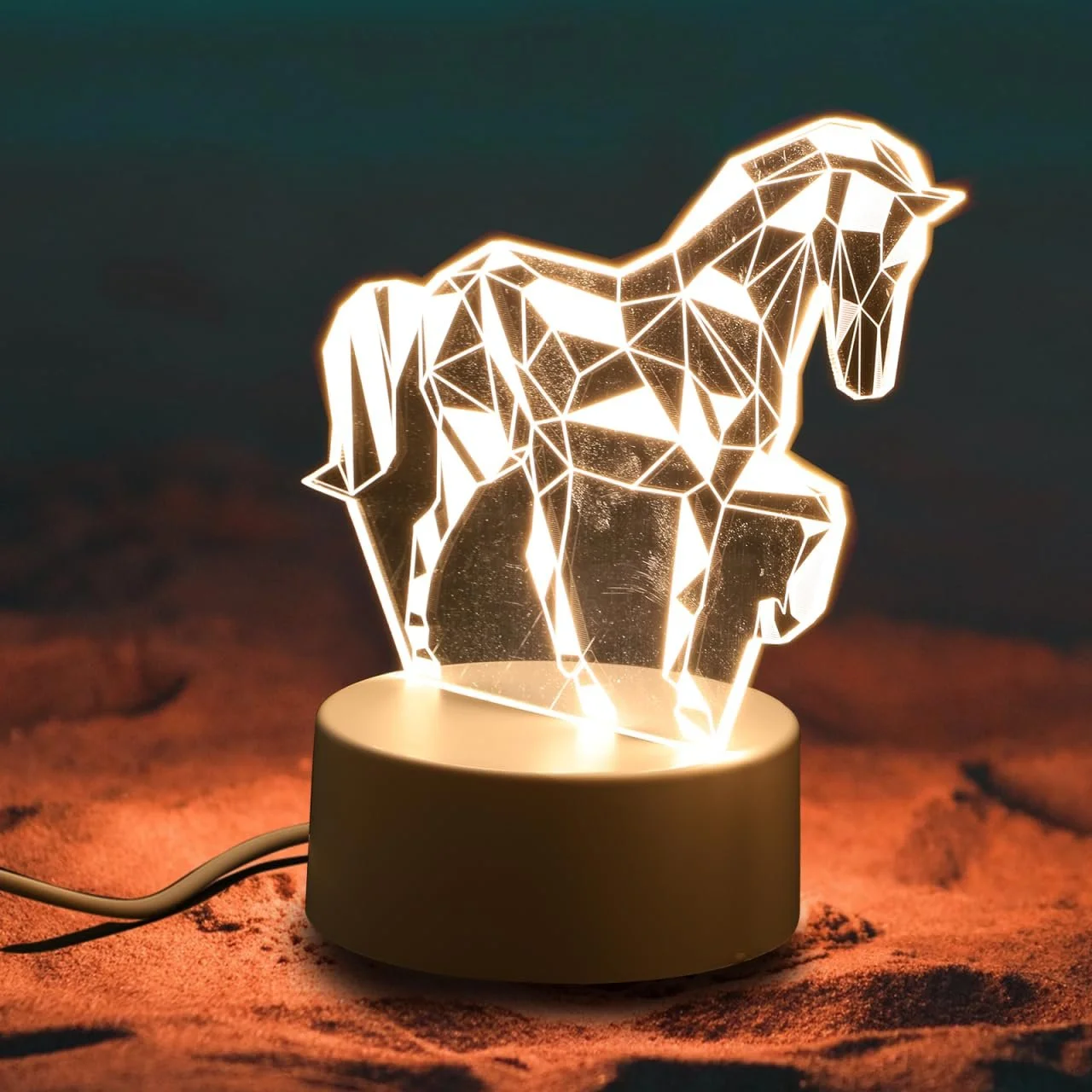 Ночник HOMSFOU 3D Animal Shape в форме животного настольный USB LED с цветной подсветкой, фото №7
