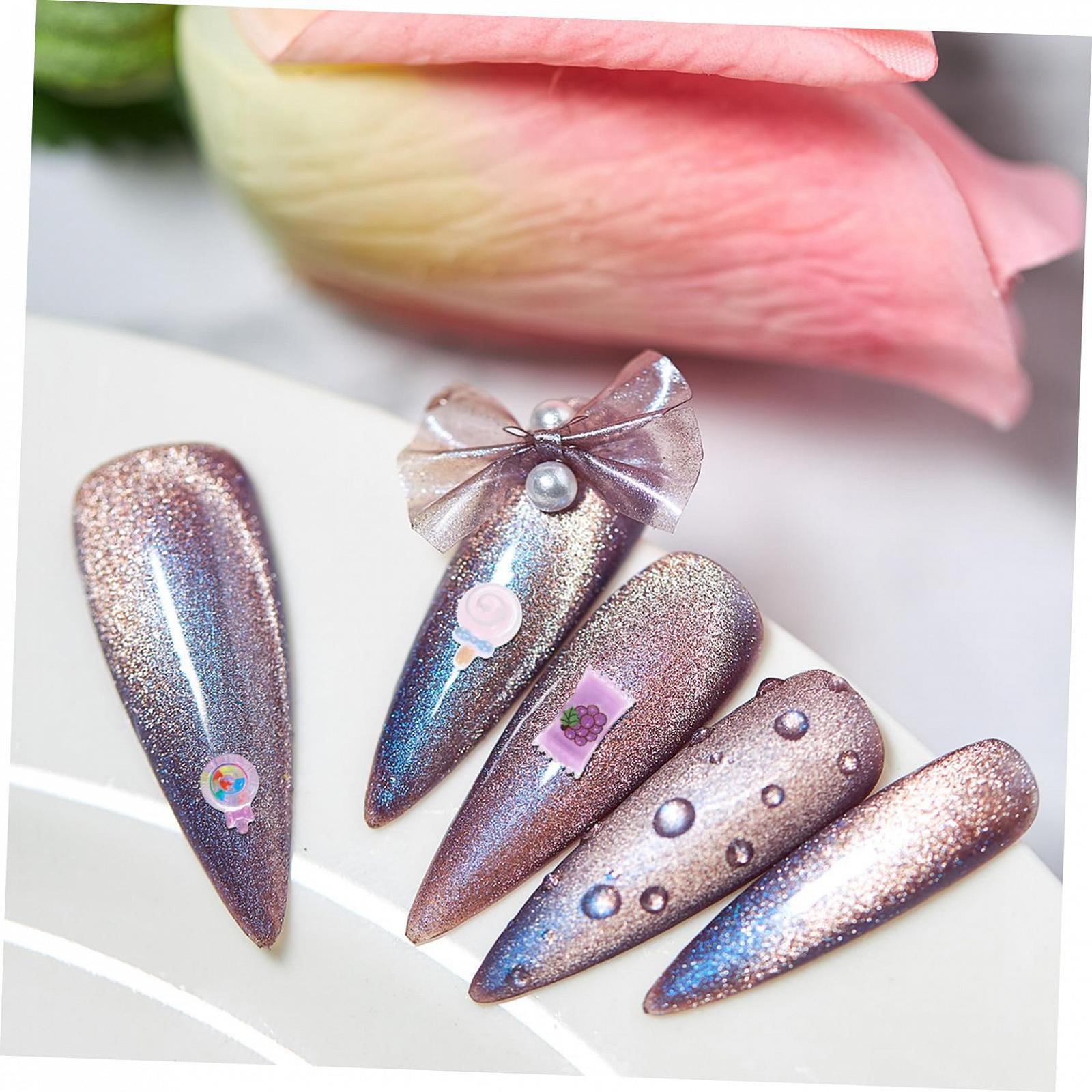 Аксессуары для ногтей 40 шт., блестки для ногтей, тиснение для ногтей, наклейки для лака для ногтей, подвеска-леденец, тату для ногтей, декоративная подвеска для ногтей, подвеска для ногтей, смола, фото №6