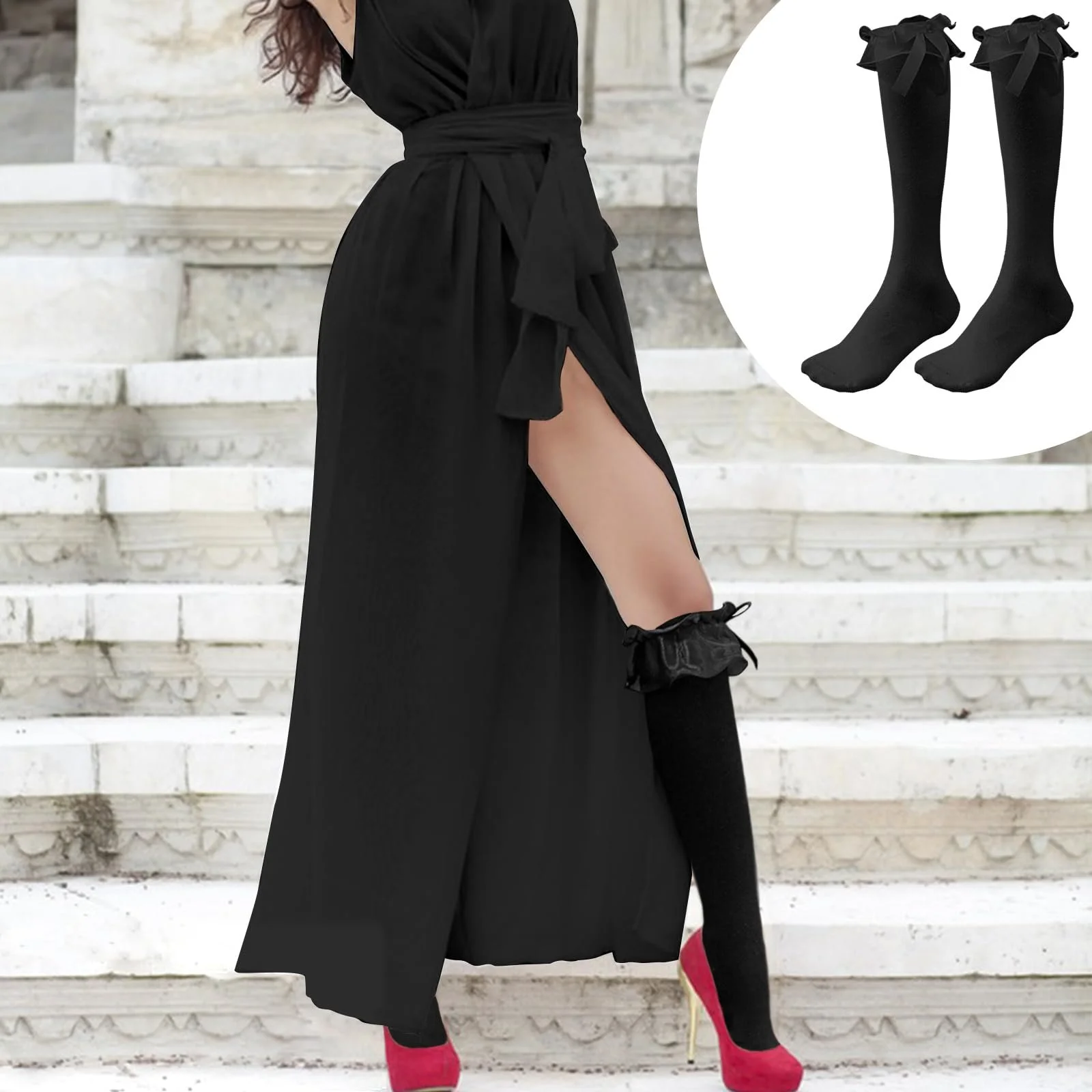 Шкарпетки до коліна з рюшами (2 пари), фото №7