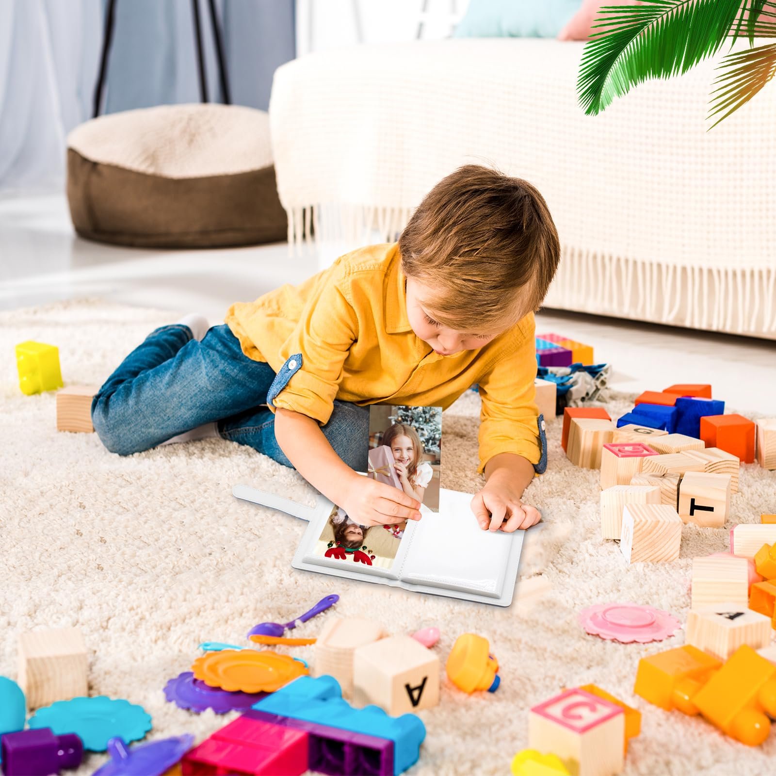 Фотоальбом Мини Премиум веганская кожа 10 x 15 см 68 карманов Мятно-зеленый, фото №4