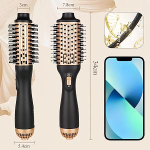 Фен-щітка Bizcasa Professional 4-in-1 1000 W з іонізацією золотиста synthetic.ua - Фото 1