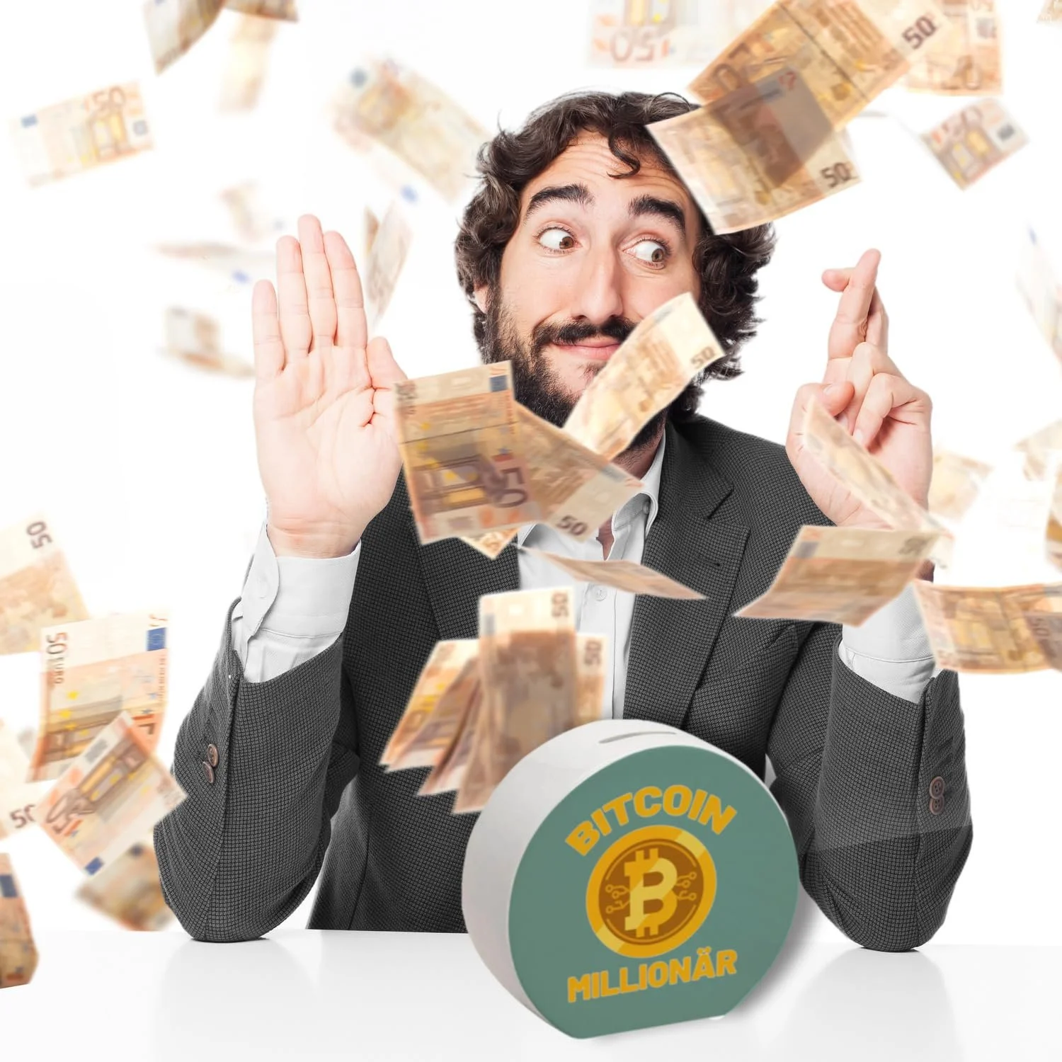 Скарбничка Bitcoin Millionaire Керамічна, фото №7