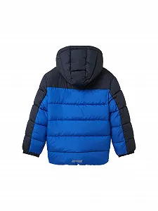 Пуховая зимняя куртка TOM TAILOR Boys' Colorblock со съемным капюшоном - Фото 1