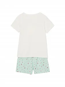 Комплект дитячої піжами VERTBAUDET 2 шт. Малюнок «Веселка» + «Фламінго» synthetic.ua - Фото 1