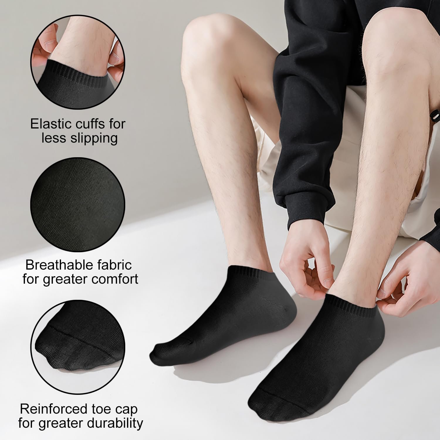 Невидимі шкарпетки для кросівок (12 пар), фото №4