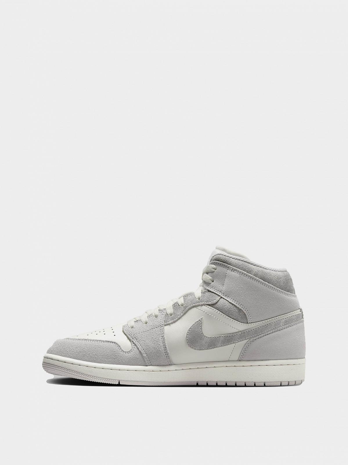Кроссовки Air Jordan 1 Mid SE серые, размер 41, фото №2
