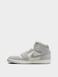 Кроссовки Air Jordan 1 Mid SE серые, размер 41 synthetic.ua - Фото 1
