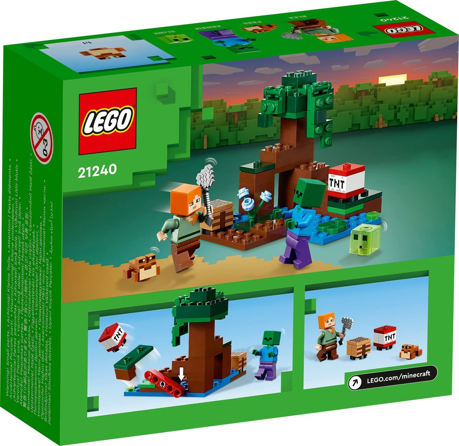 Конструктор Lego Minecraft 21240 The Swamp Adventure & 21171 The Horse Stable набір з 2, фото №3