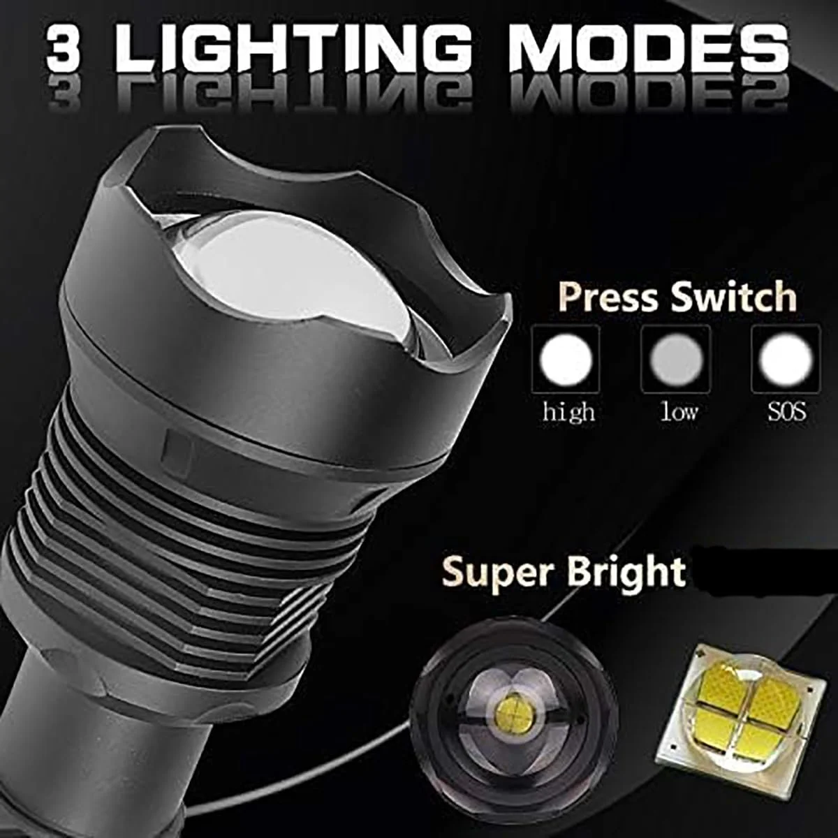 Ліхтар POCKETMAN CREE XHP70 3000 люмен тактичний, фото №4 Ліхтар POCKETMAN CREE XHP70 3000 люмен тактичний, фото №4