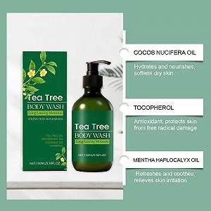 Гель для душу Natural Tea Tree зміцнювальний з олією чайного дерева 3 шт. synthetic.ua - Фото 1