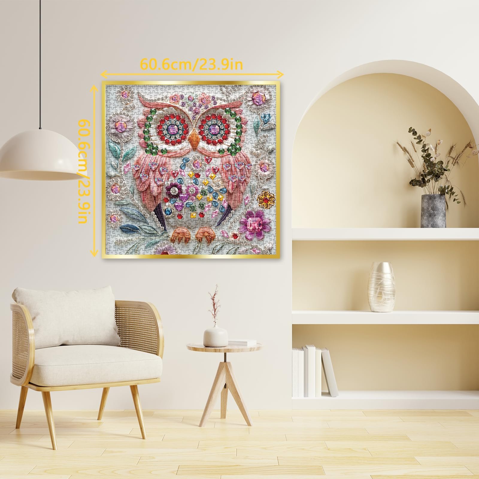 Пазл 3D Crystal Stone Owl 1000 елементів 24 x 24 дюйми, фото №1