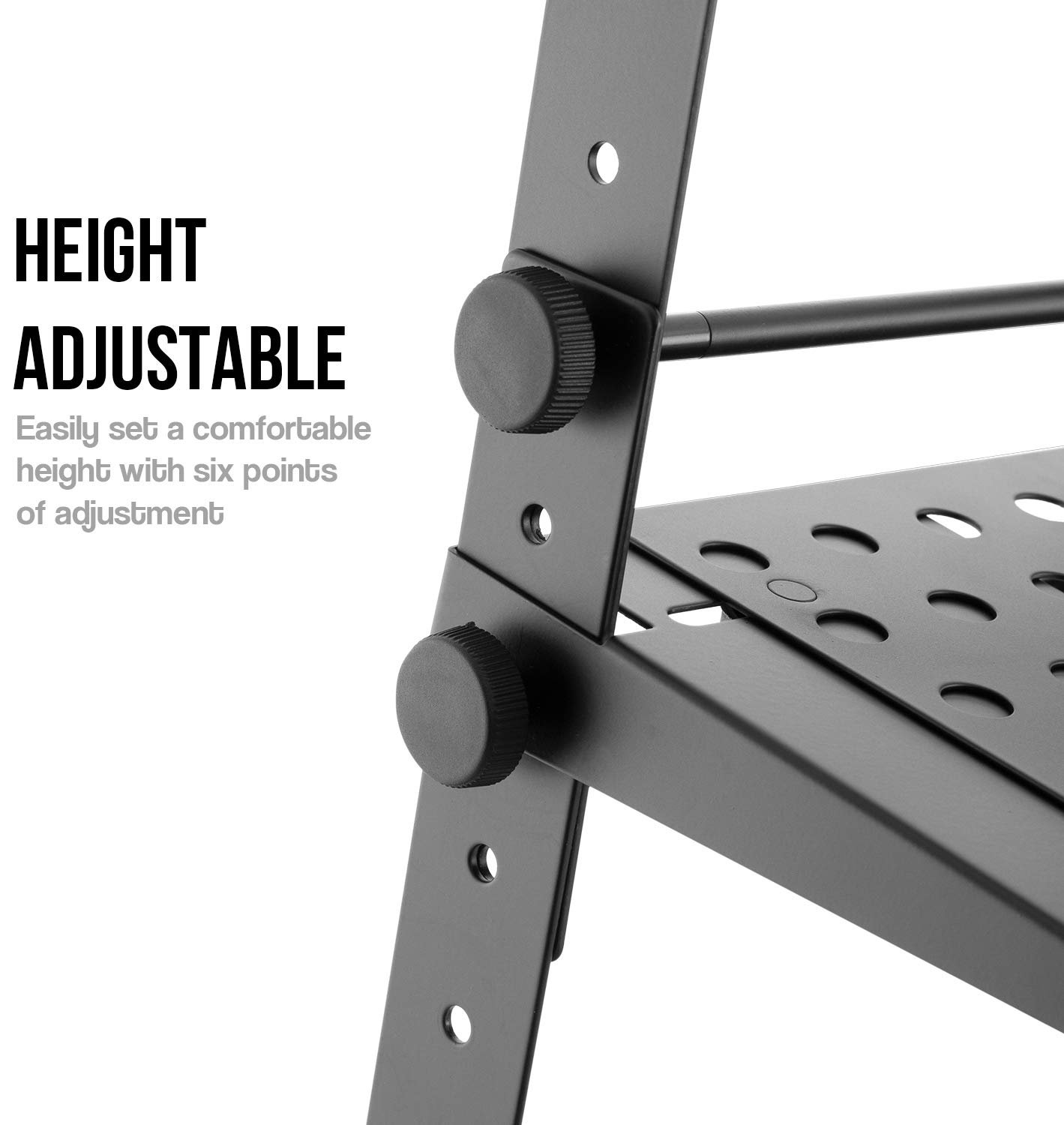 Стійка для ноутбука та DJ Tiger LEC18-BK з полицею, фото №4