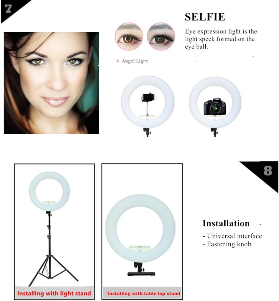 Кольцевая лампа Yidoblo 18" YDFS-480IIW Белый, фото №5 Кольцевая лампа Yidoblo 18" YDFS-480IIW Белый, фото №5