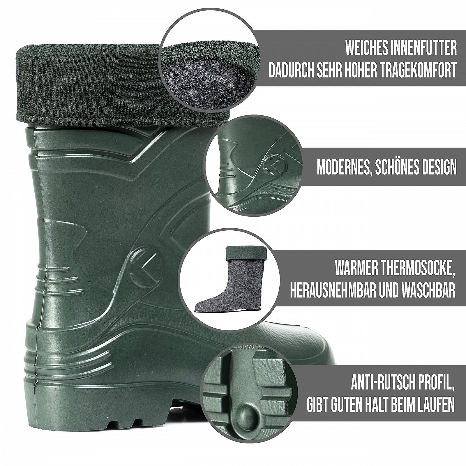 Ботинки CLIMBR Ultralight Lined Wellington Boots Мужские EVA Thermo 40-49 Тёплые Короткий голенище Зимние Рабочие с утеплителем, фото №4