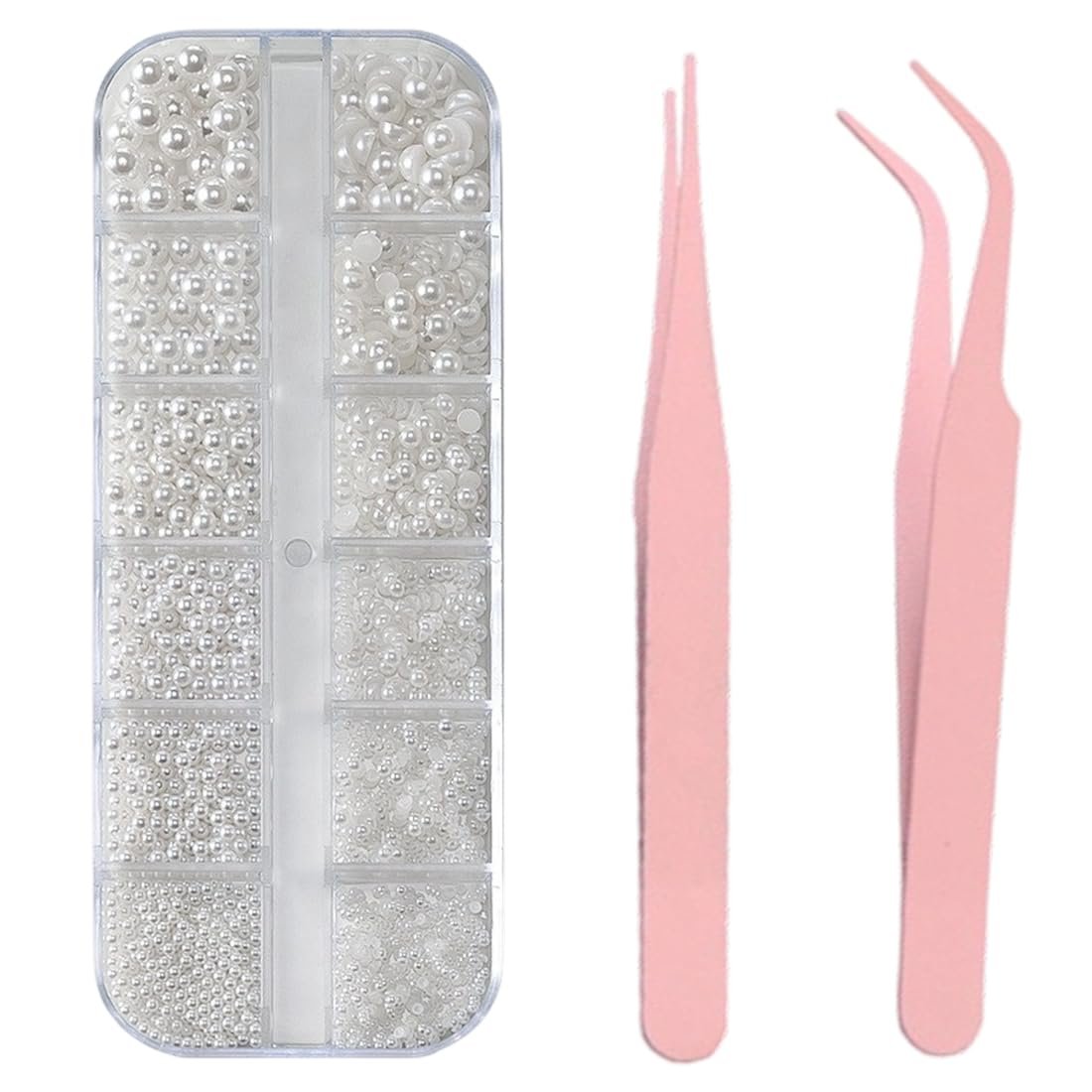Микробисер для ногтей с 2 пинцетами Caviar Rhinestones (полукруглый, круглый) (0.3-3 мм), фото №1 Микробисер для ногтей с 2 пинцетами Caviar Rhinestones (полукруглый, круглый) (0.3-3 мм), фото №1