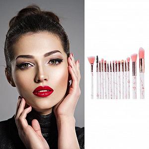 Набір кистей для макіяжу Luxylei, 15 шт., кисті для косметичної пудри, тіней для повік, рум’ян, змішування, краси synthetic.ua - Фото 1
