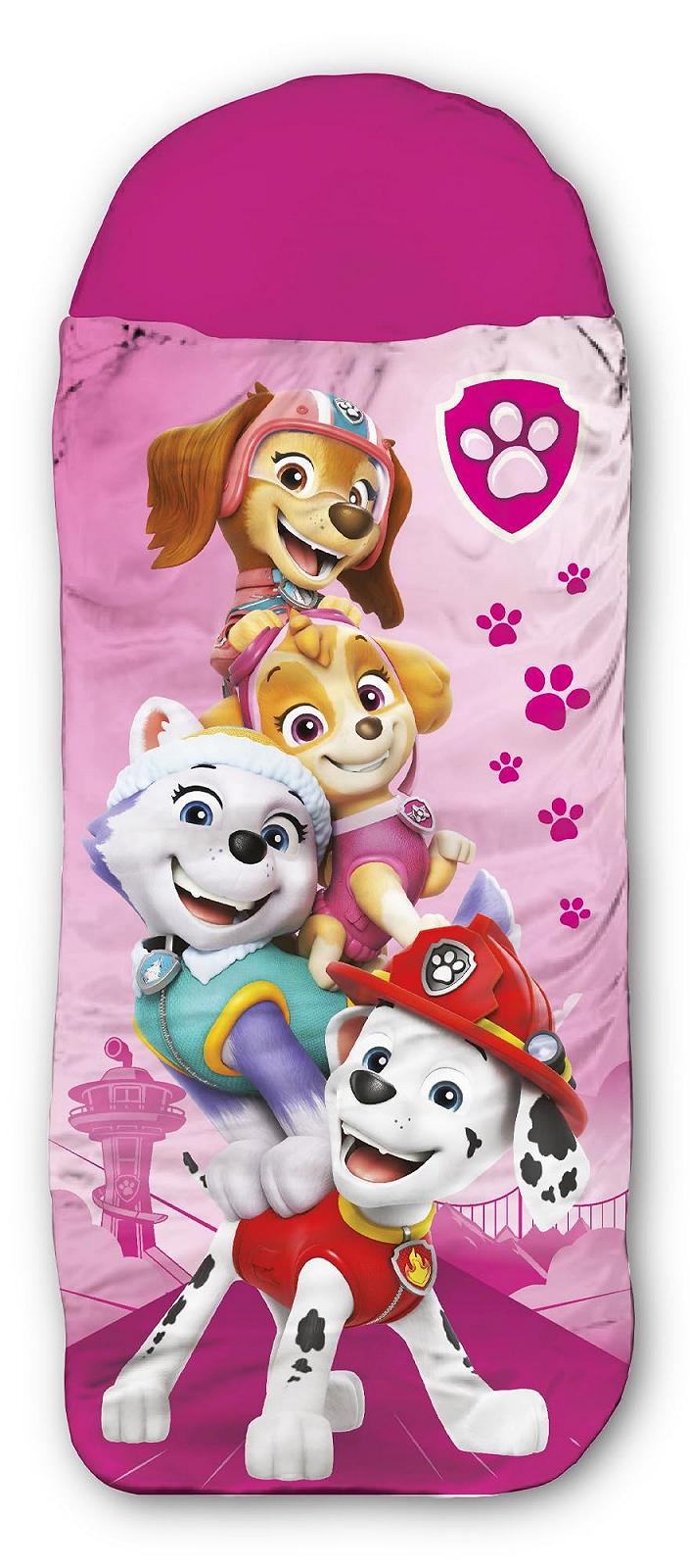 Детский спальный мешок Paw Patrol Розовый 140 см + 30 см (капюшон) x 70 см с молнией, фото №1