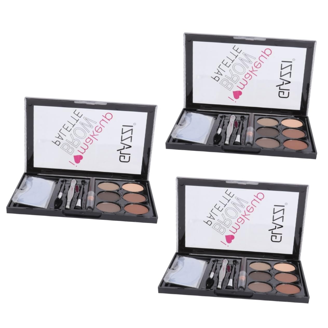 Набір Beavorty 3 Набір для брів з пудрою пігментований матовий пензлик Шість кольорів, фото №1