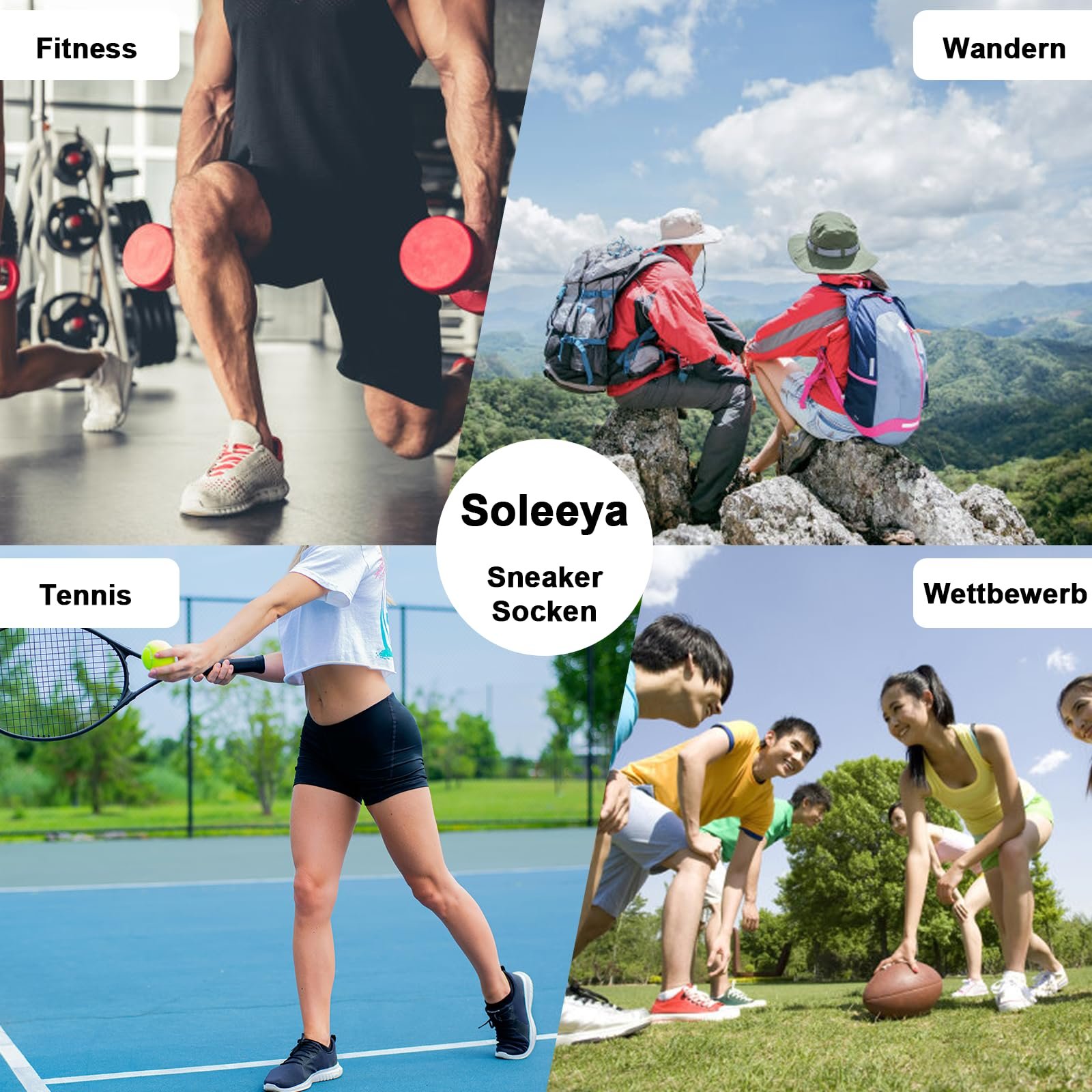 Спортивные носки унисекс Черный Белый (8 пар), фото №7