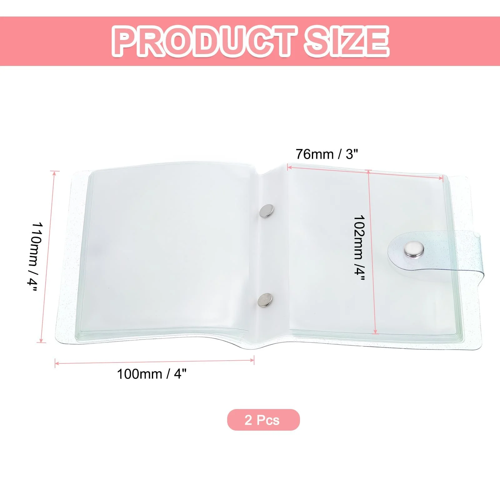 Мини Фотоальбом sourcing map 36 карманный 4x4 Портативный Kpop Держатель для фотокарточек Синий (2 шт. в упаковке), фото №2 Мини Фотоальбом sourcing map 36 карманный 4x4 Портативный Kpop Держатель для фотокарточек Синий (2 шт. в упаковке), фото №2