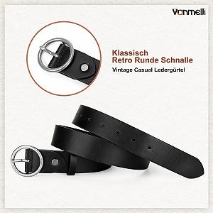 Ремень VONMELLI Модный из искусственной кожи для женских джинсов с круглой пряжкой для брюк synthetic.ua - Фото 1
