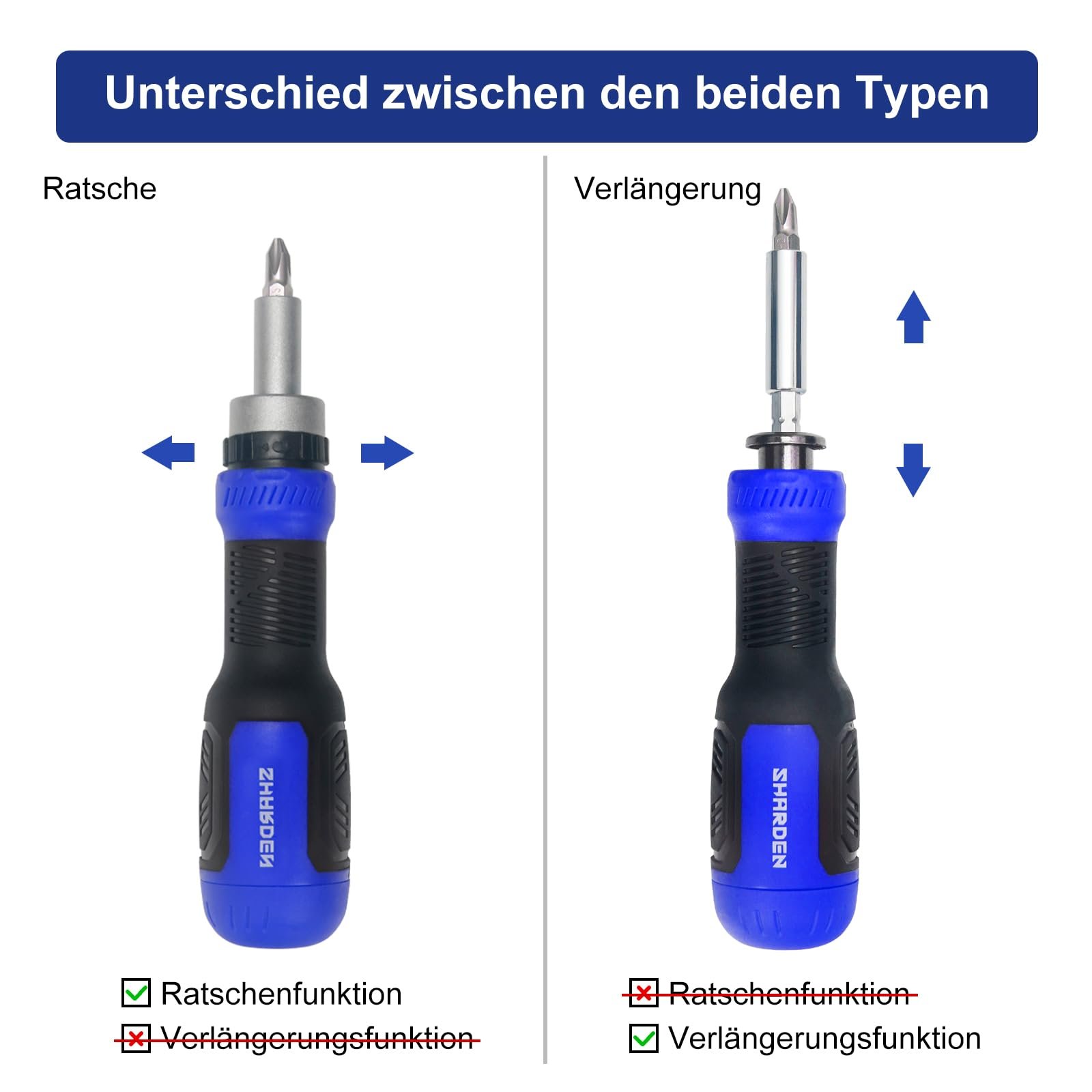 Викрутка з тріскачкою SHARDEN 13-в-1 Torx Slotted Phillips Hexagonal Pozidriv 1/4 дюйма Nut Wrench, фото №9 Викрутка з тріскачкою SHARDEN 13-в-1 Torx Slotted Phillips Hexagonal Pozidriv 1/4 дюйма Nut Wrench, фото №9