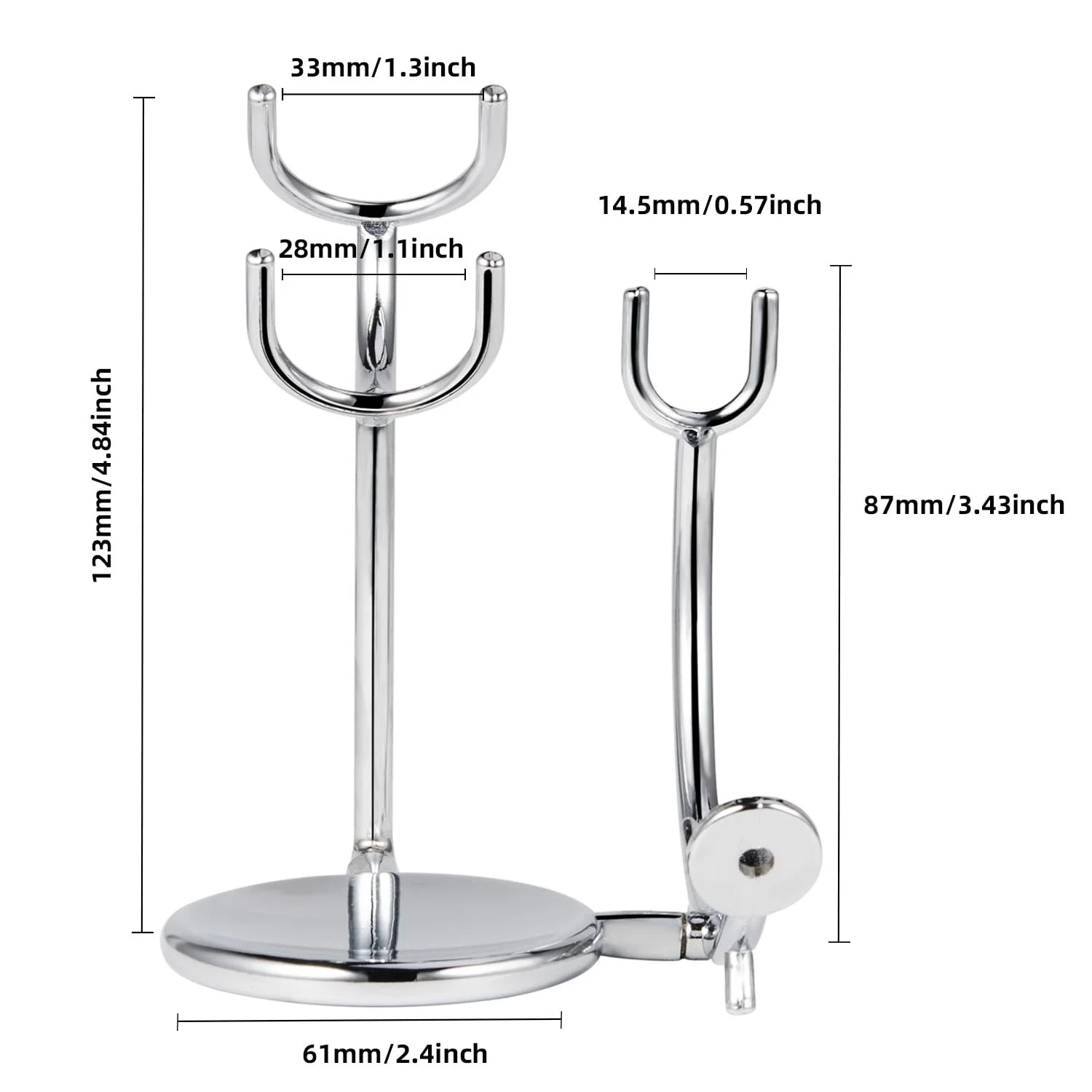 Набор для бритья Grandslam (подставка и чаша) Stainless Steel, фото №3