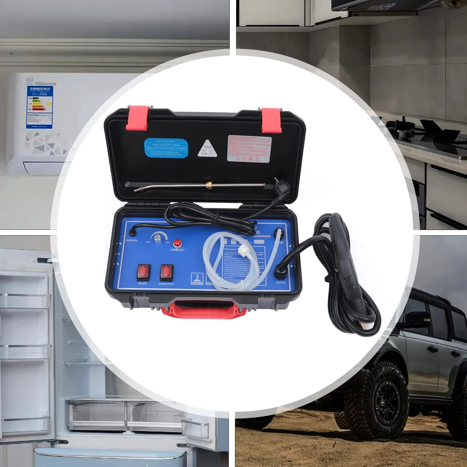 Пароочисник ручний 3 в 1 багатофункціональний для дому та авто, фото №2 Пароочисник ручний 3 в 1 багатофункціональний для дому та авто, фото №2