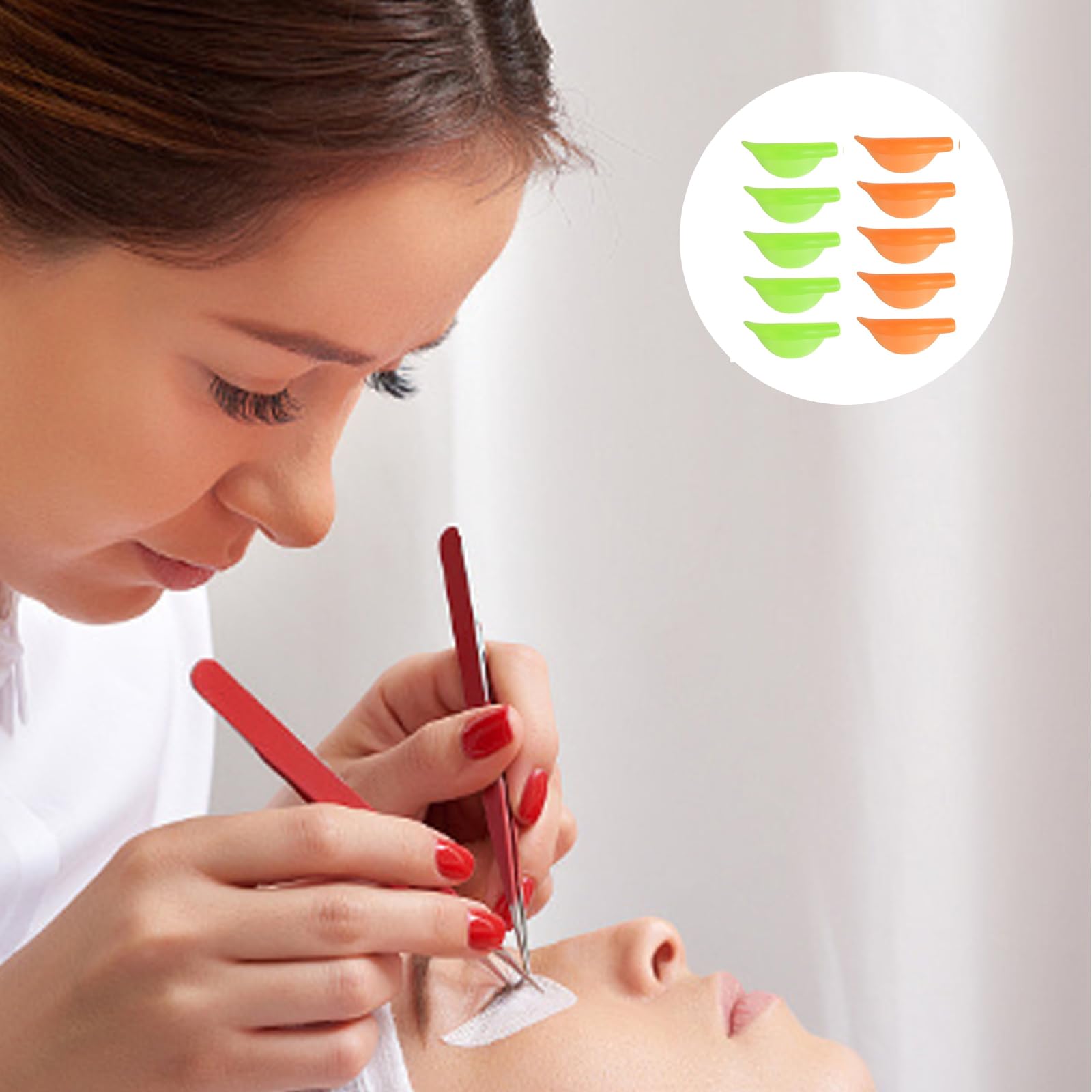 Накладки для підйому вій Reusable Mascara Aid Silicone Self-Adhesive Silicone Pads для підйому вій 5 розмірів 10 пар, фото №5