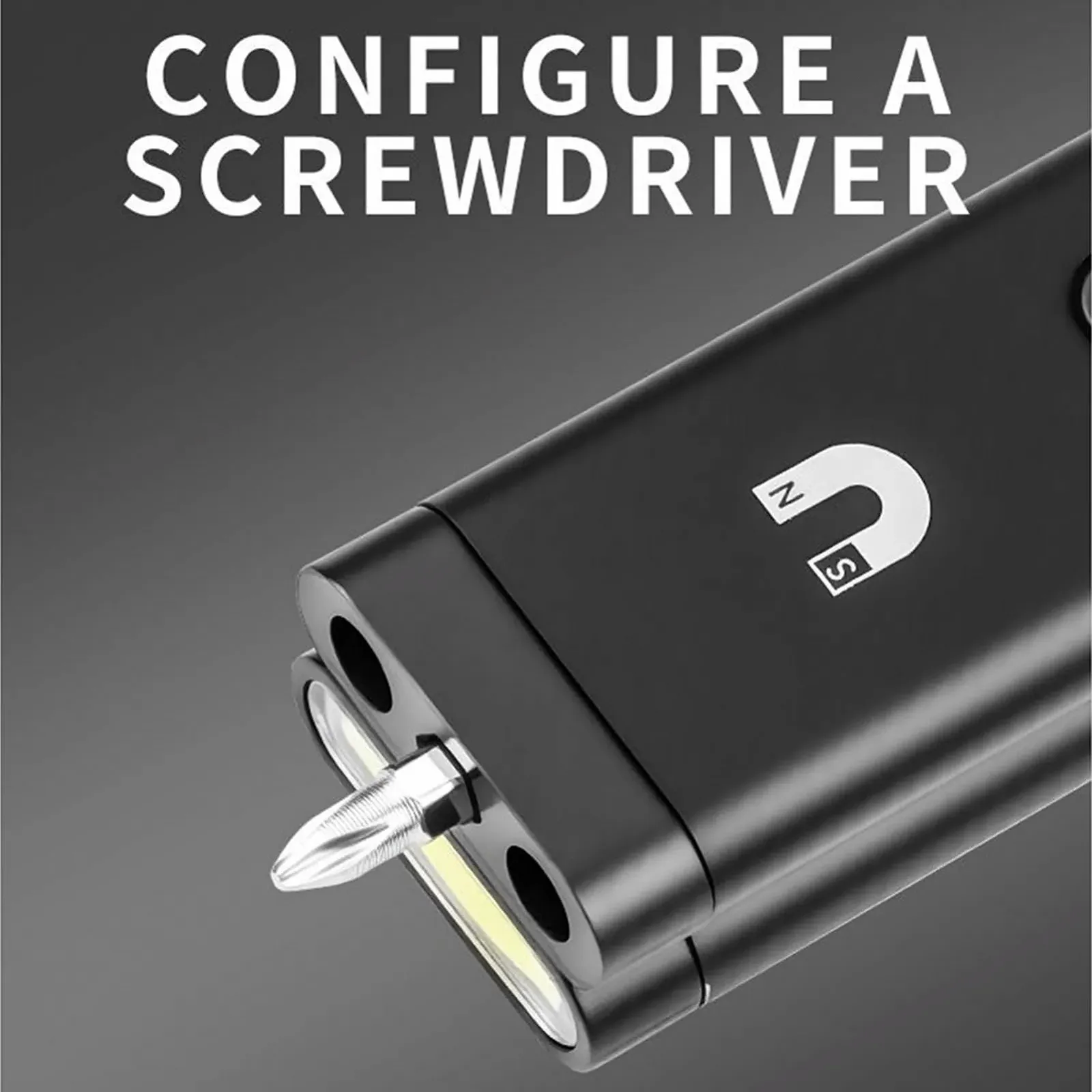 Ліхтар Акумуляторний Складаний з Лінійкою USB Портативний, фото №4