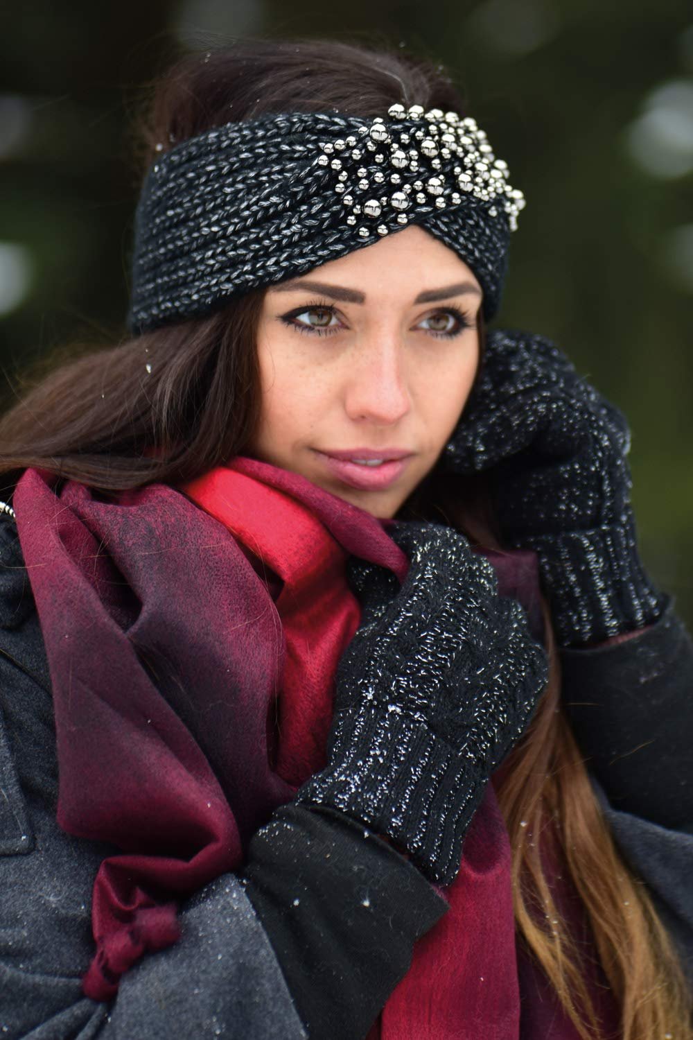 Перчатки styleBREAKER 09010018 Вязаные с косами Металлик, фото №3 Перчатки styleBREAKER 09010018 Вязаные с косами Металлик, фото №3